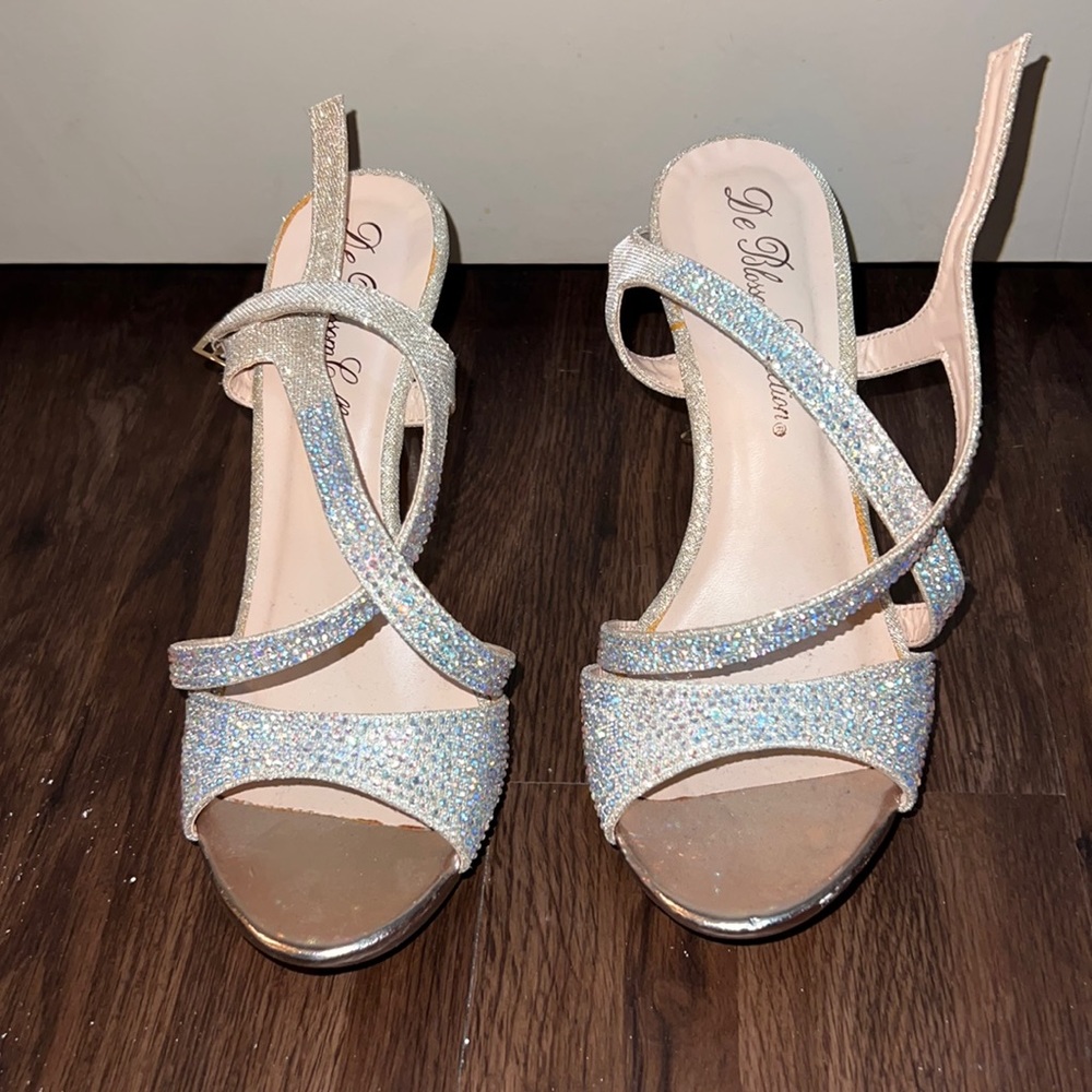 De Blossom Collection Blush Sparkle heels
